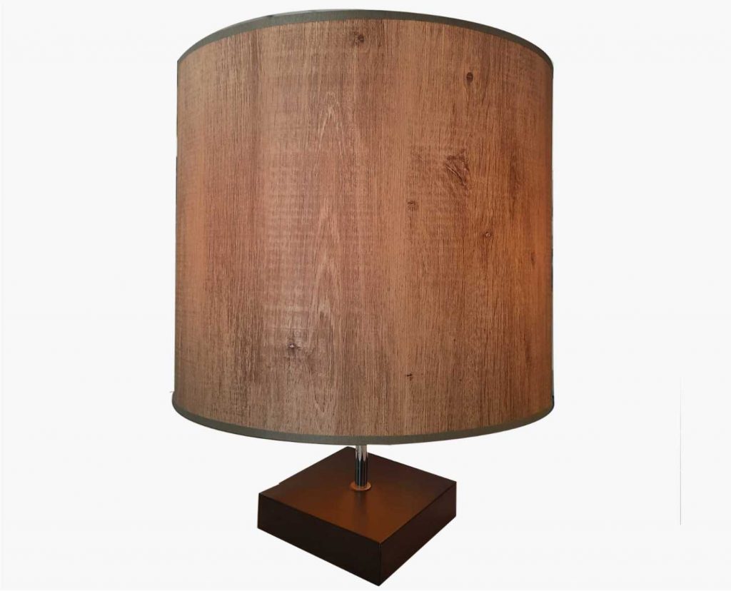 Lamp met houtstructuur